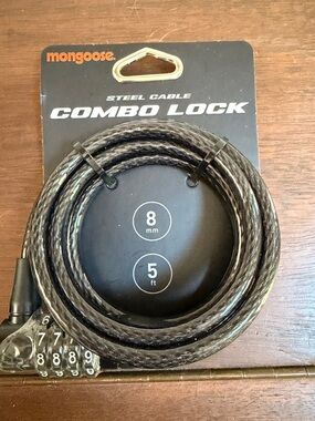 NEW Mongoose 5’ Combination Bike Lock Cable